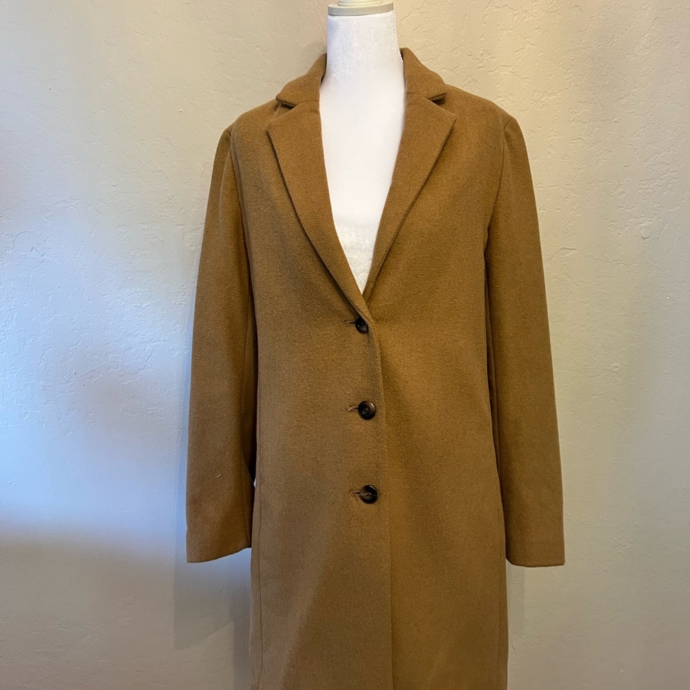 GAP Women's Camel Wool Blend Coat